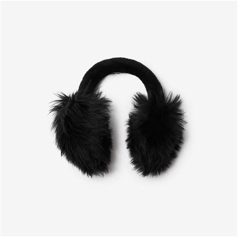 burberry women's earmuffs|black shearling ear muffs.